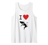 I Love Sharks I Heart Sharks Cool Graphic Tank Top