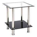 Table d'Appoint en Verre "Sacha" 46cm Noir