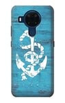 Innovedesire Marine Anchor Blue Case Cover For Nokia 5.4