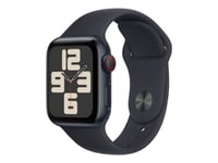 Apple Watch Se (Gps + Cellular) - 2A Generation - 40 Mm - Midnattsaluminium - Smart Klocka Med Sportband - Fluoroelastomer - Midnatt - Bandstorlek: S/M - 32 Gb - Lte, Wi-Fi, Bluetooth - 4G - 27.8 G