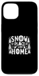 Coque pour iPhone 13 Snow Place Like Home, des vacances de Noël confortables