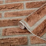 HOUSE RED BRICK STICKY BACK D C FIX SELF ADHESIVE VINYL WRAP FILM 1m x 45cm