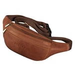 STILORD 'Marquez' Sac Banane en Cuir idéal Sac à bandoulière Croisé Sacoche Pack Hip Bag Sac à Ceinture Sac à Ceinture en Cuir véritable, Couleur:Andorra - Marron