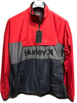 Hurley Mens Lightweight Anorak Jacket Size M Windrunner Red/Black RRP £75