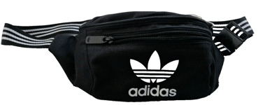 Adidas Originals Waist Bum Hip Travel Bag Unisex, New Black White . logo