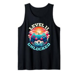 11 Year Old 11th Birthday Gift Level 11 Unlocked Gamer Tank Top