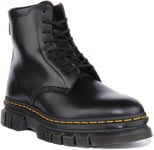 Dr Martens 27833001 8L 8 Eyelet Leather Mens Boots In Black Size UK 6 - 12