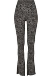 Urban Classics Zebra boot cut leggings dam (Grå/svart,XS)