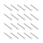 1/4"-20 x 3" Hex Bolts 304 Stainless Steel Hexagon Screw Bolt 20pcs