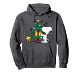 Peanuts Snoopy and Woodstock Holiday Christmas Tree Pullover Hoodie