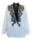 Marina Rinaldi Women's White Charme Button Closure Blazer Size 24W/33 NWT