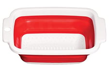 Premier Housewares 0805113 Zing Passoire Pliable avec 2 Poignées Polypropylène Rouge/Blanc