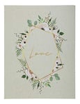 Exacompta - Ref. 4718E - 1 Country guest book - Vertical format 27 x 22 cm - Gold edge with title Love in gold letters - 100 plain white pages - Countryside visual