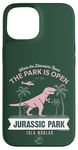 iPhone 15 Jurassic Park T-Rex Where The Dinosaurs Roam Touristy Retro Case