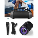 SONO PORTABLE ENCEINTE PARTY BLUETOOTH 2.0 50W RMS MOBILE USB TWS IPX5 MSD ETANCHE FONCT SIRI GOOGLE + Micro dynamique HQ