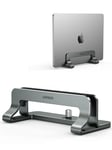 UGREEN Support Ordinateur Vertical en Aluminium Laptop Stand Vertical Porte PC Portable Bureau Réglable Compatible avec MacBook Pro Air MateBook Chromebook Surface Dell HP iPad Pro Air (Gris)