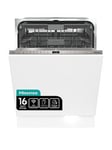 Hisense Hv673B60Uk Full-Size 16 Place Settings Fully Integrated 15 Minute Quick Wash Dishwasher