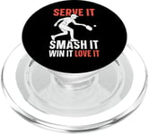 Serve It Smash It Win It Love It Pickelball PopSockets PopGrip for MagSafe