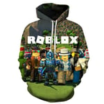 ROBLOX Kids Hoodie Jacka Kappa Långärmad Sweatshirt Julpresent B 120cm