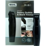 WAHL GROOMEASE 9 PIECE BATTERY STUBBLE & BEARD TRIMMER GROOMING KIT 5606-917