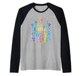 This Girl Glows For Kids Tie Dye Bright Colors 80's And 90's Raglan Baseball Tee