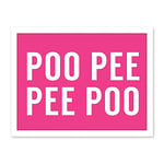 Artery8 Funny Toilet Wall Art Poo Poo Pee Pee Bathroom Sign Decor Artwork Framed Wall Art Print 18X24 Inch