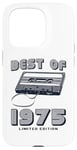 Coque pour iPhone 15 Pro Retro Best of 1975 Mixtape Vintage 50th Birthday Design