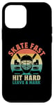 Coque pour iPhone 12 mini Skate Fast Hit Hard Leave A Mark Joueur de hockey sur glace