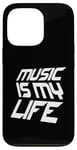 Coque pour iPhone 13 Pro Music Is My Life Sounds Listening Melody Beats Vibes Lover