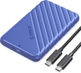 Boitier Disque Dur 2.5, 6Gbps USB C 3.1 Gen 2 Boitier Externe Disque pour SATA HDD et SSD de 2,5'' et 7/9.5 mm, accélération UASP, Trim, sans Outils(Bleu, 25PW1C-C)