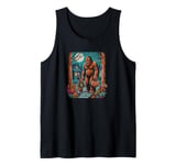 Funny Sasquatch Halloween Bigfoot & Son Trick or Treat Tank Top