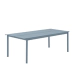 Muuto - Linear Steel Table 220 x 90 cm - Pale Blue - Utendørs spisebord - Thomas Bentzen - Blå