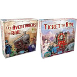 LES AVENTURIERS DU RAIL - Lot 1 Jeu de Base USA + 1 Extension ASIE - Version Française - Jeux de Société Famille pour Enfants dès 8 Ans - Jeux de Stratégie 2 à 6 Joueurs - 60 Min - Days of Wonder