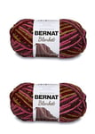 Bernat Blanket Plum Chutney Lot de 2 pelotes de fil à tricoter pour couverture, 300 g, polyester, n°6, super épais, 200 m, pour tricot/crochet