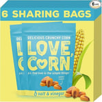 Love Corn Salt & Vinegar Corn Plant Based Snack 6 x 115g BBE 28/02/25