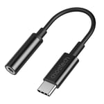 Adaptateur audio USB-C - Jack 3,5 mm 11 cm, noir