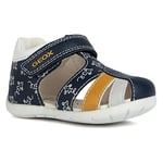 Geox Bébé garçon B Elthan Boy Sandale, Navy Ochre, 18 EU