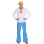 Men's Official Scooby Doo Fred Halloween Fun Group Fancy Dress Halloween Costume