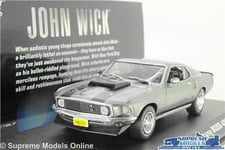 JOHN WICK FORD MUSTANG BOSS MODEL CAR 1969 GREY 1:43 SCALE GREENLIGHT FILM K8