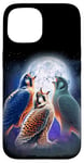 iPhone 15 3 Falcon Howling At The Moon Funny Hawk Bird Lover Birder Case