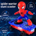 Nya leksaker Spiderman Automatic Flip Rotation Skateboard Electric Blue