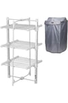 Electric Heated Clothes Airer Dryer Indoor Foldable Horse Rack 3 Tier