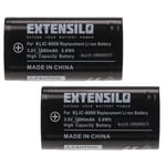 EXTENSILO 2x Batteries compatible avec Medion MD41066 appareil photo, reflex numérique (1600mAh, 3,6V, Li-ion)