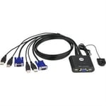 ATEN CS22U-AT, KVM-switch, 1 konsol styr 2 datorer