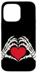 iPhone 14 Pro Max Funny Skeleton Hands Heart Valentines Day Bone Hand Heart Case