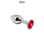 Plug anal Alive métal bijoux rouge rosebud sextoys Pleasure Bdsm anus taille L