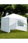 Garden Vida Pop Up Gazebo With Sides 2.5x2.5m Outdoor Garden Marquee Tent Canopy