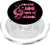 Rocking 100 Days Of School Music Professeur de musique pour enfants étudiants musique PopSockets PopGrip pour MagSafe