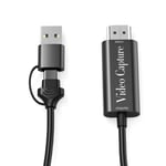 Carte D'acquisition Usb Type A / C Pour Jeu Vidéo, Compatible Hdmi, Compatible Avec Le Partage En Direct, Switch Ps4, 3xue