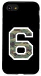 Coque pour iPhone SE (2020) / 7 / 8 Numéro d'uniforme en jersey #6 Six, camouflage camouflage